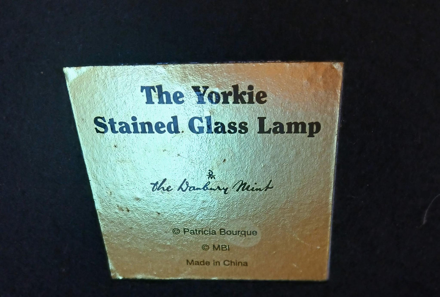 The Yorkie Stained Glass Lamp