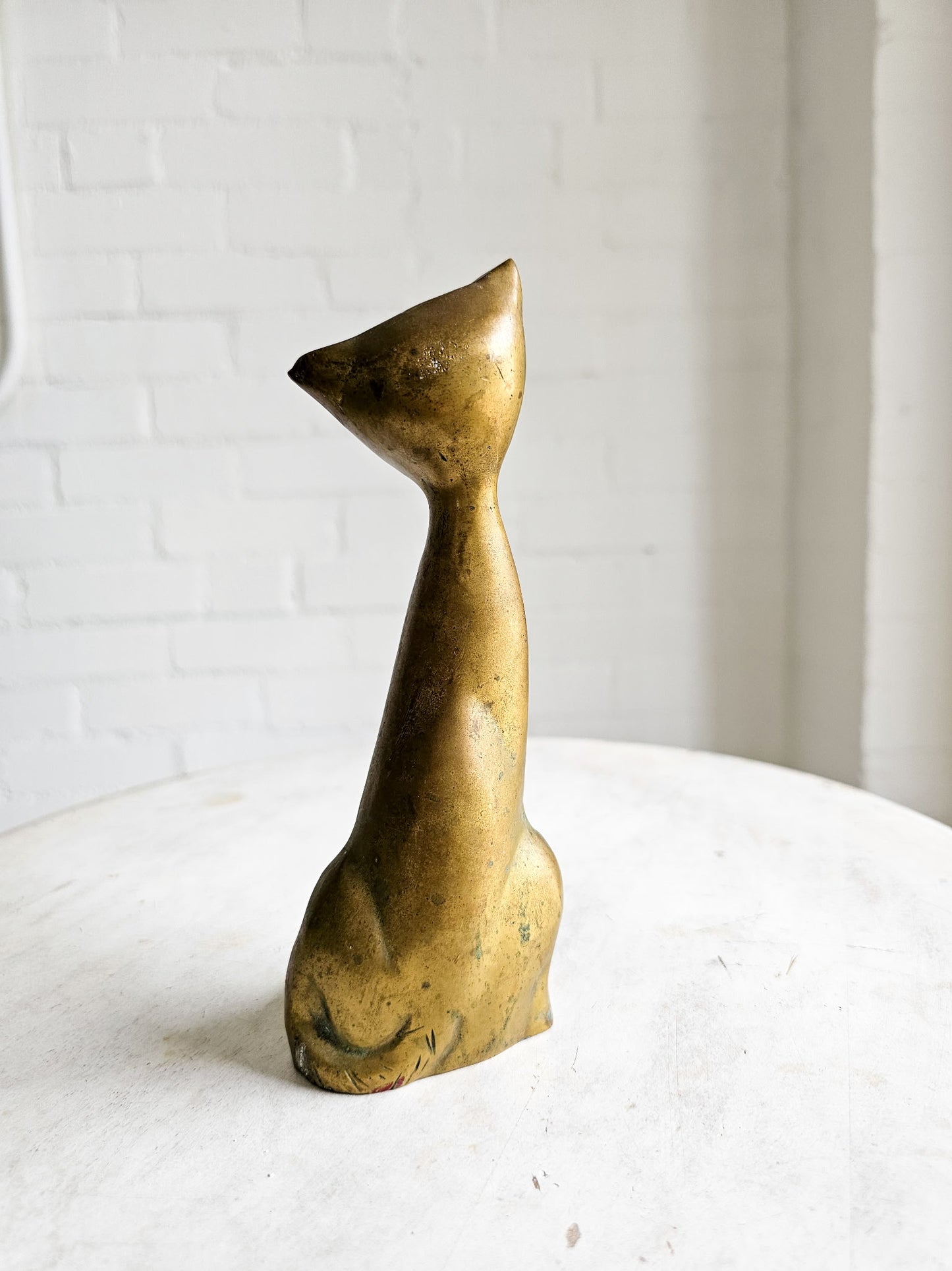 Mid century Solid Brass Vintage Cat 1950’s
