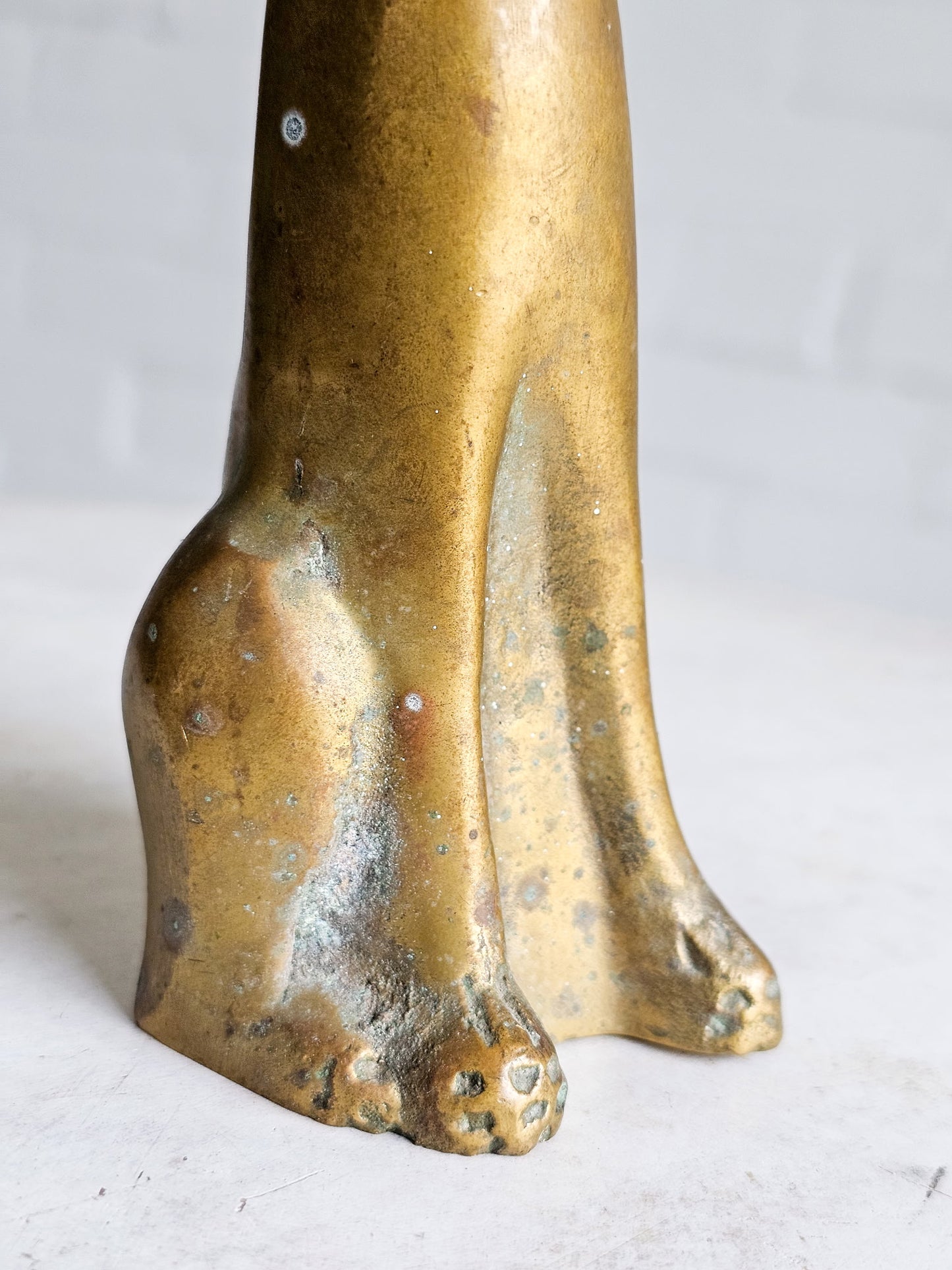 Mid century Solid Brass Vintage Cat 1950’s