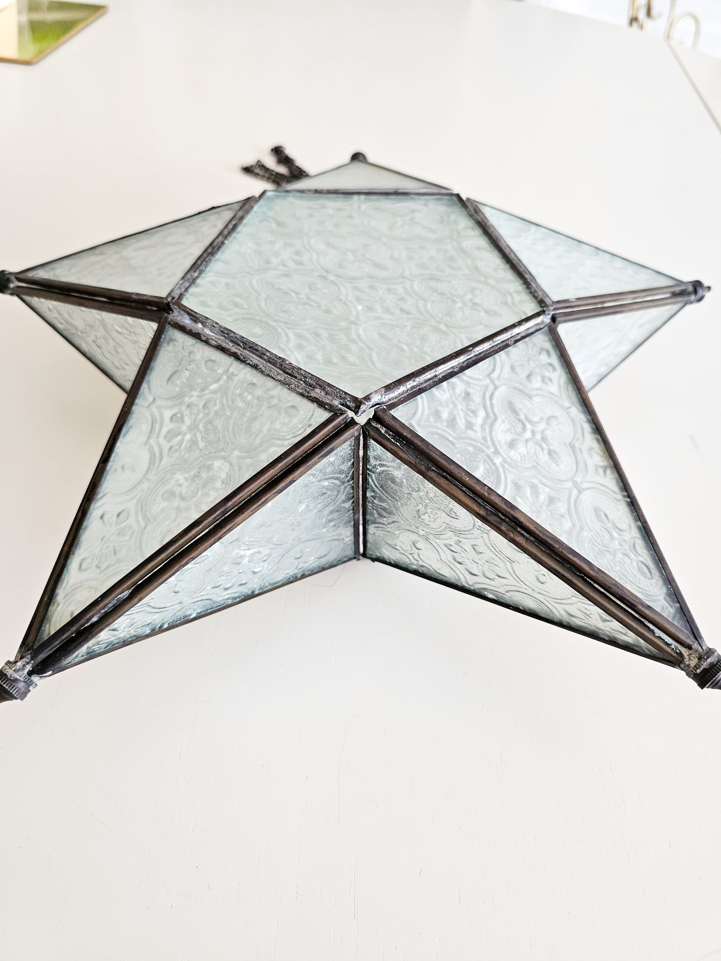 Vintage 1960’s Swedish Glass & Meatal Candle Holder