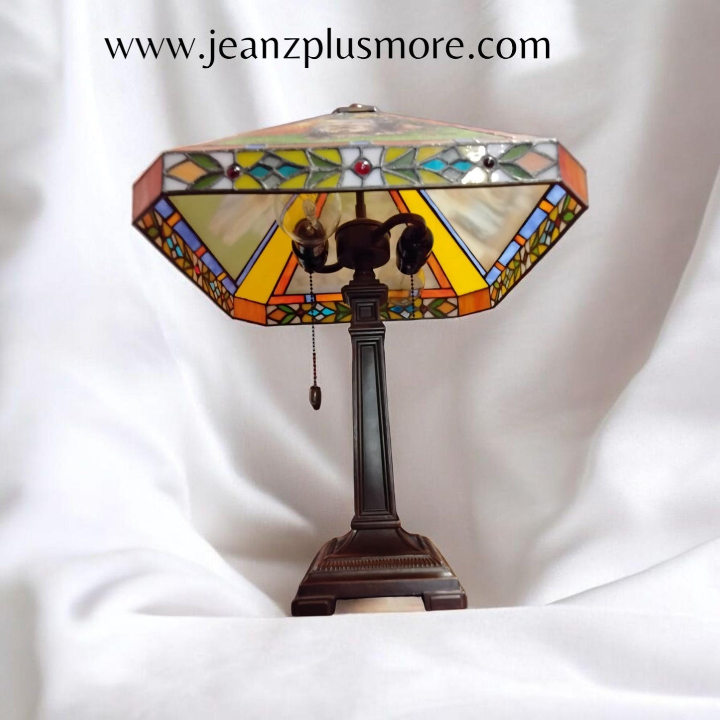 The Yorkie Stained Glass Lamp