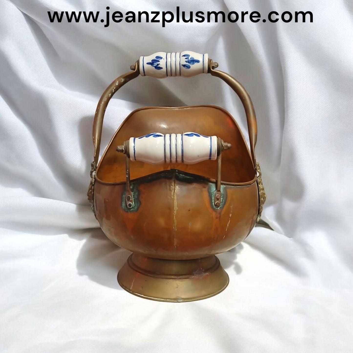 Vintage Copper and Brass Coal Scuttle