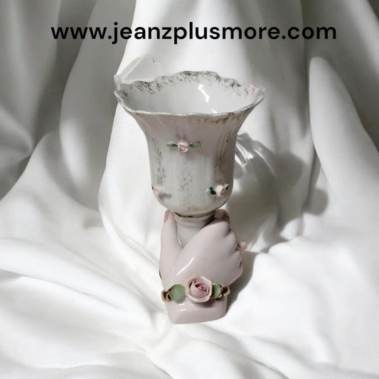Vintage Napco Porcelain Hand holding a vase