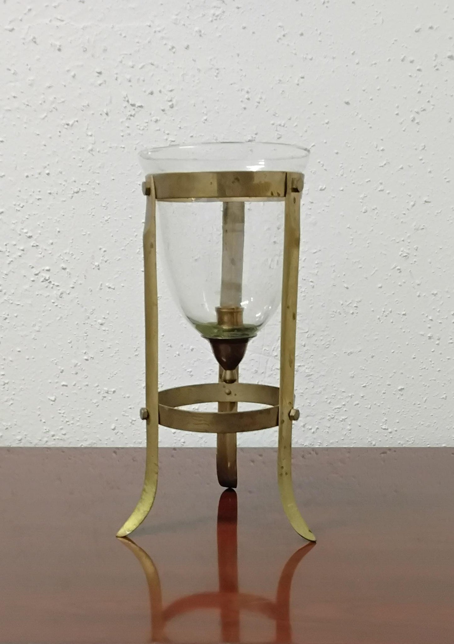 Brass Hurricane Candleholder
