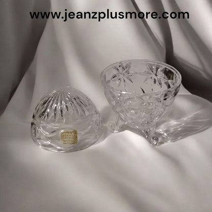 Fifth Avenue 24% Lead Crystal Egg Shaped Candy Dish
