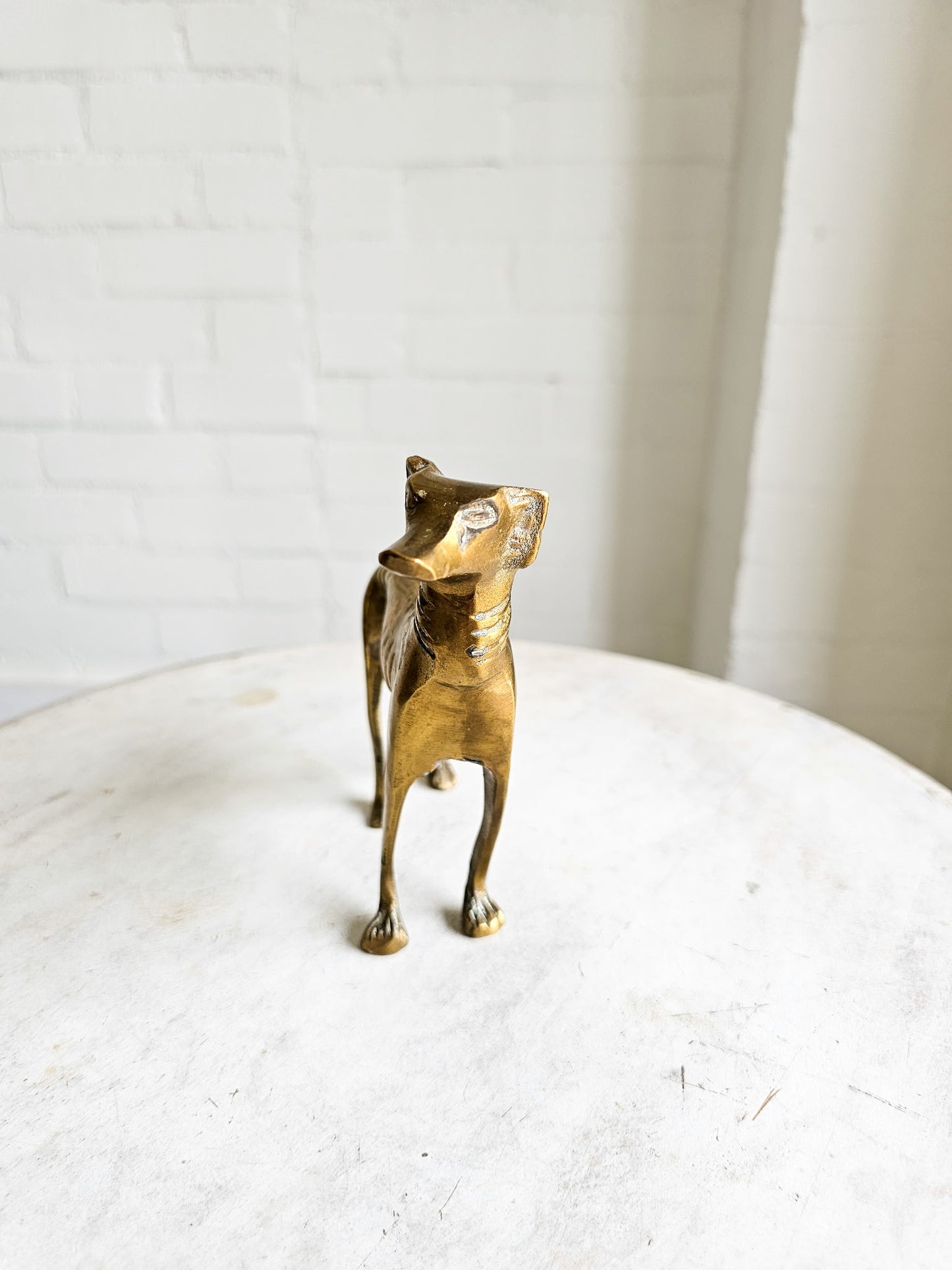 Vintage Brass Greyhound Figurine