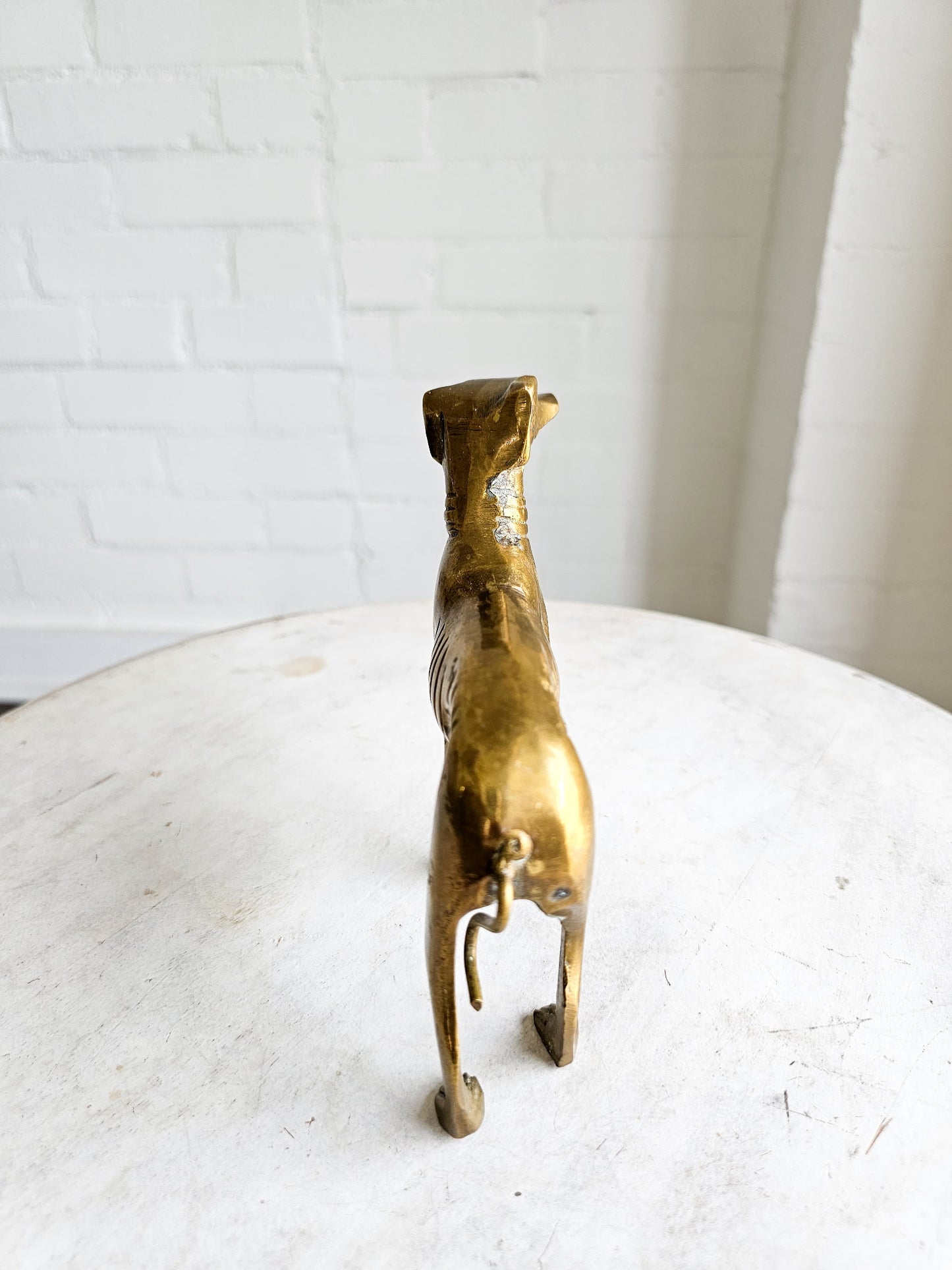 Vintage Brass Greyhound Figurine