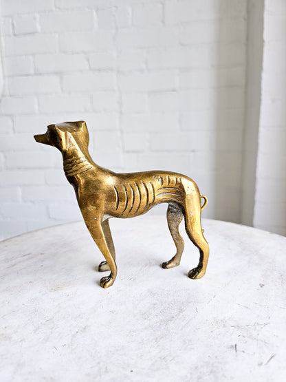 Vintage Brass Greyhound Figurine