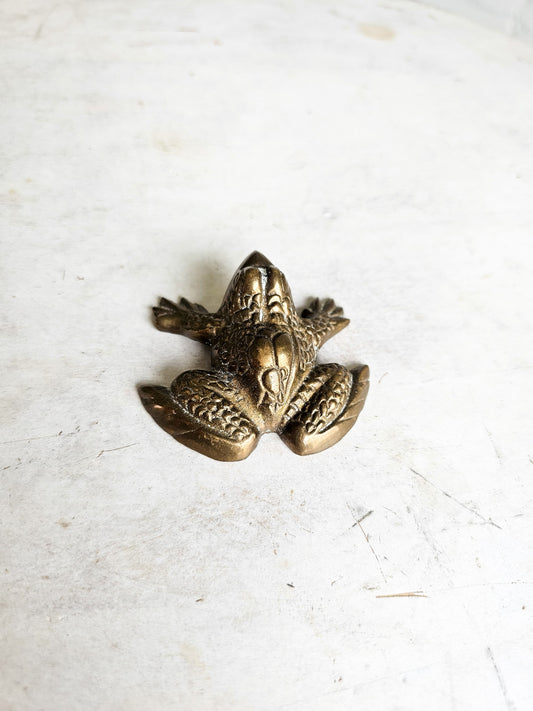 Vintage Brass Frog