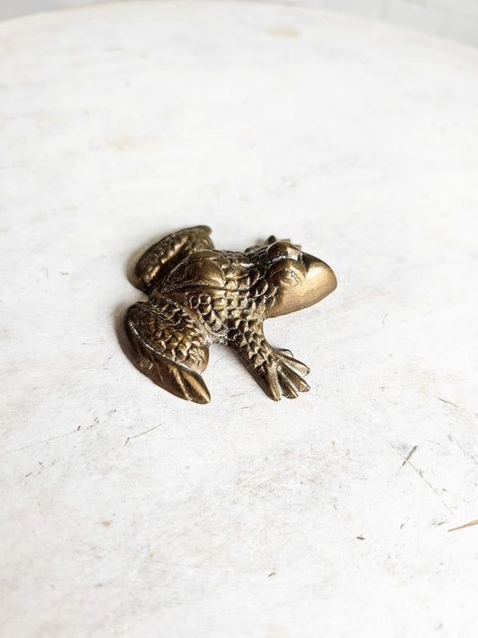 Vintage Brass Frog