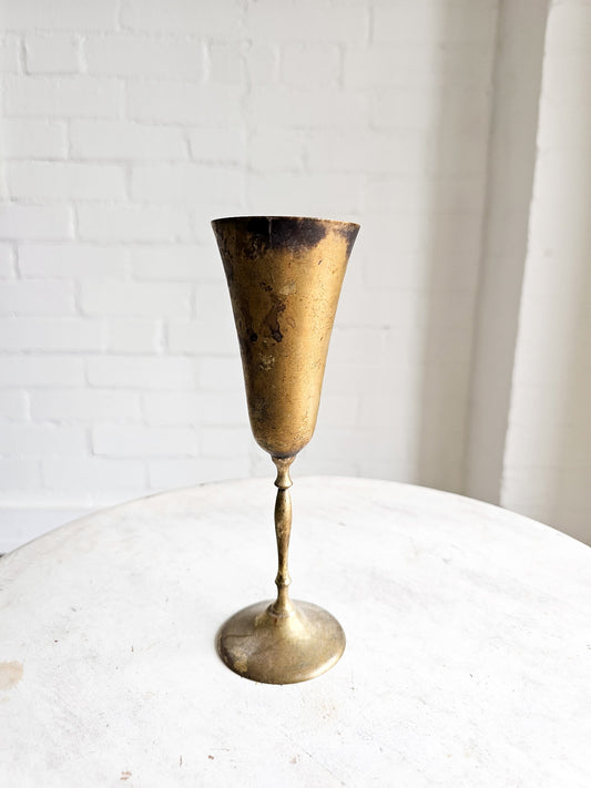 Vintage Brass Goblet