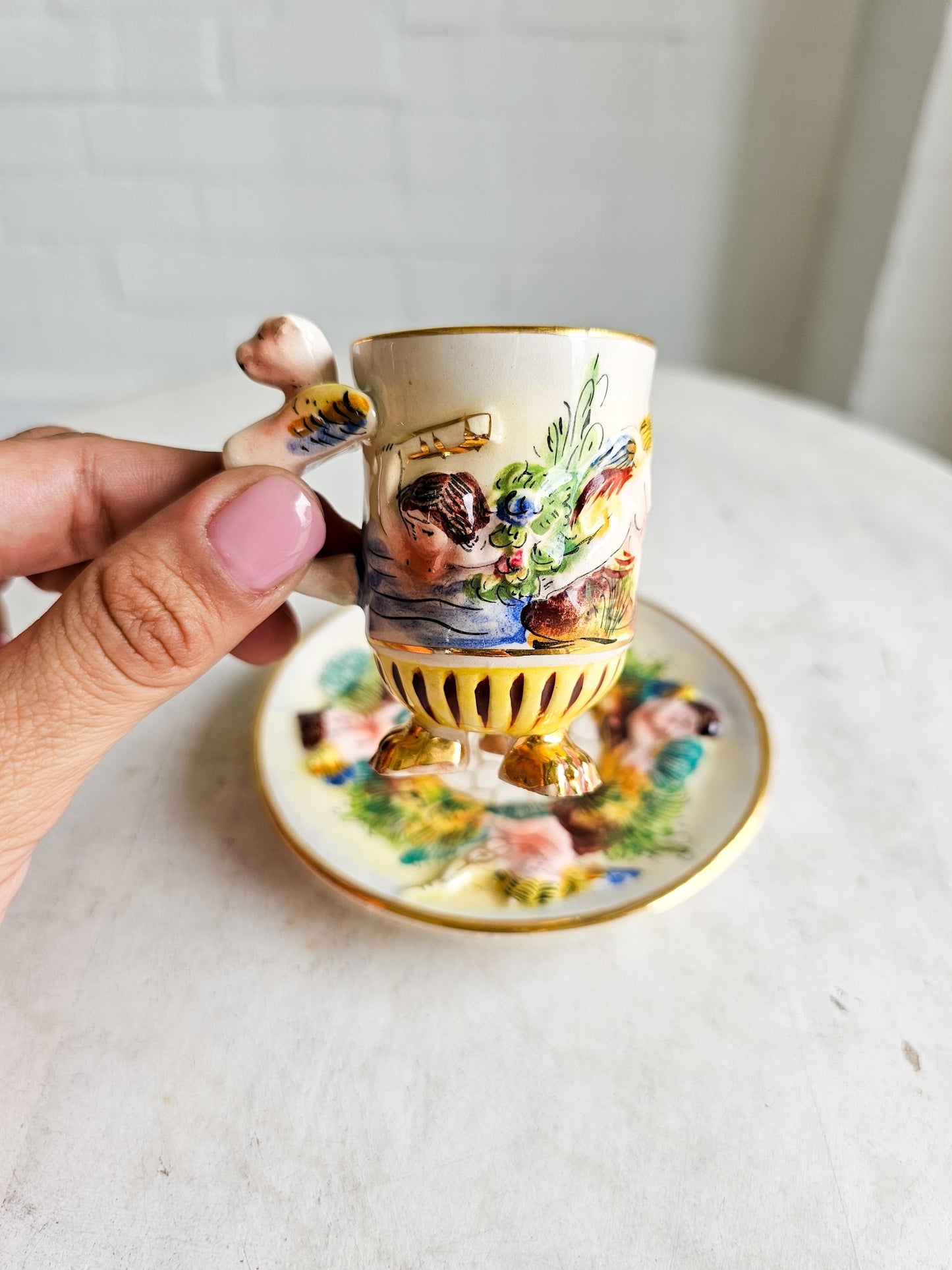 Vintage Capodimonte Demitasse Expresso Cup