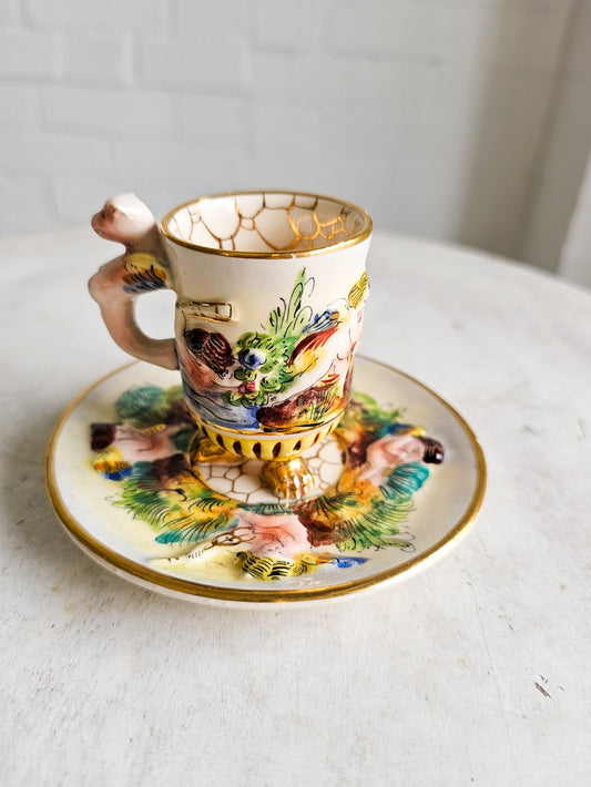 Vintage Capodimonte Demitasse Expresso Cup