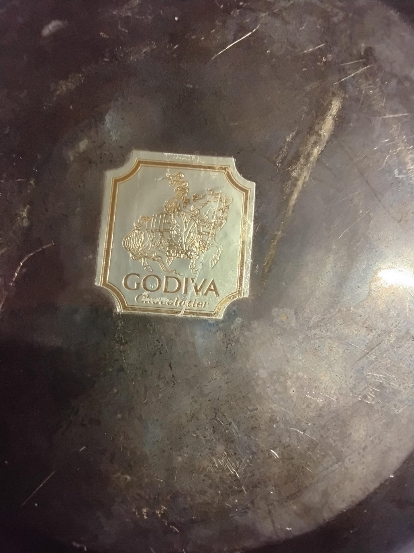 Vintage Brass Godiva Plate