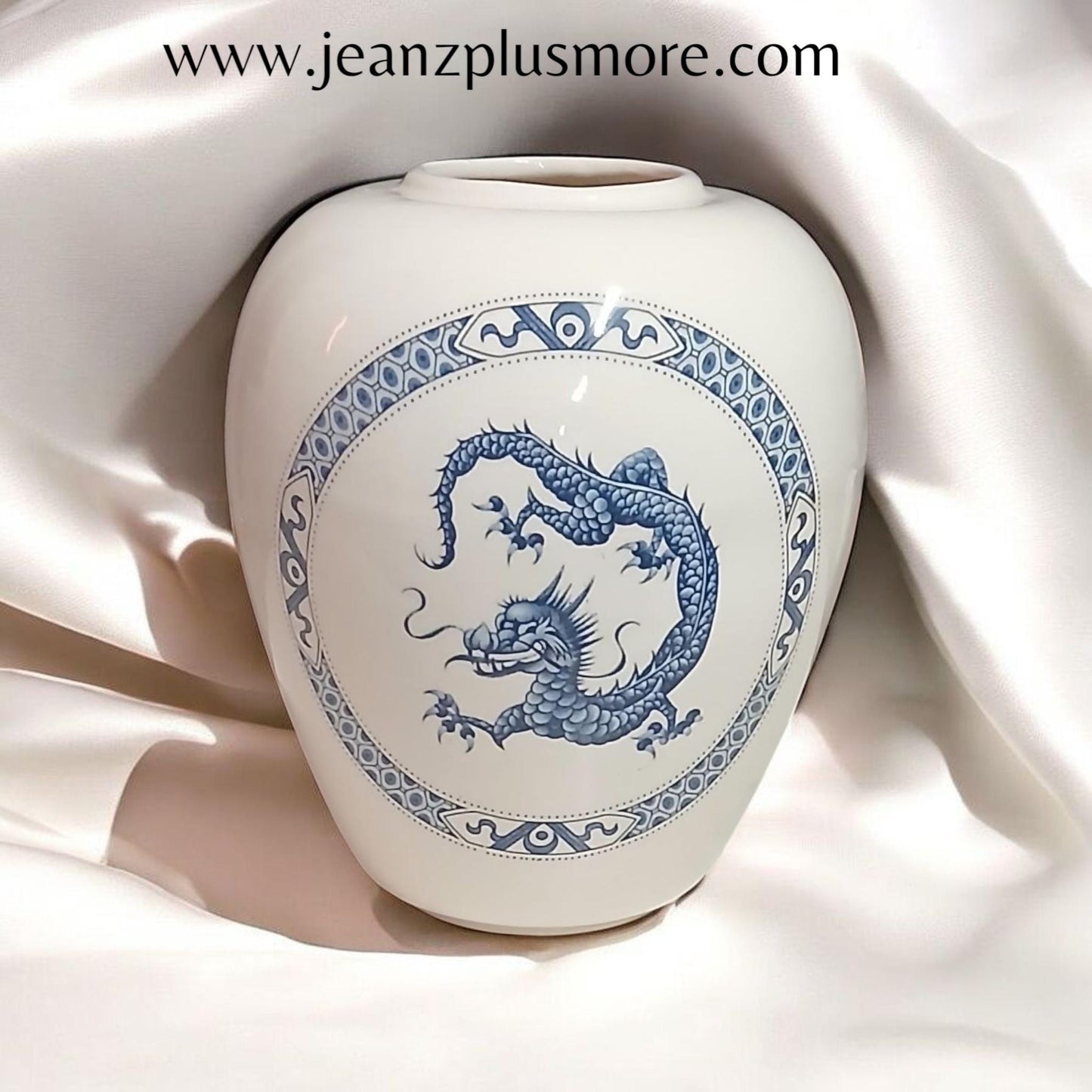 Vintage Porcelain Dragon Vase